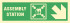 Знак ИМО 02.046 «Направление к пункту (месту) сбора направо вниз»