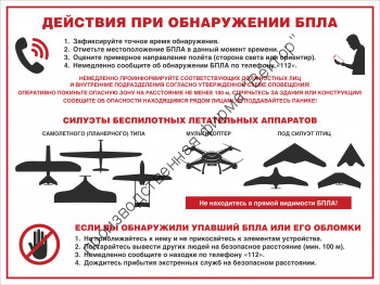 Стенд «Действия при обнаружении БПЛА»