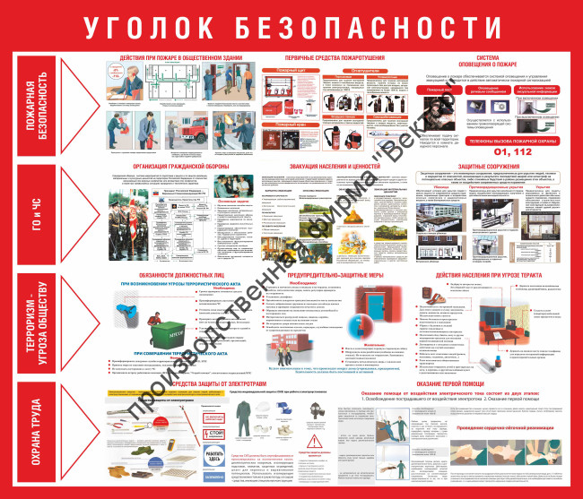 Стенд «Уголок безопасности» Стенд «Уголок безопасности»