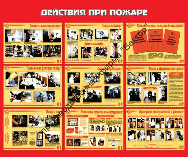 Стенд «Действия при пожаре»